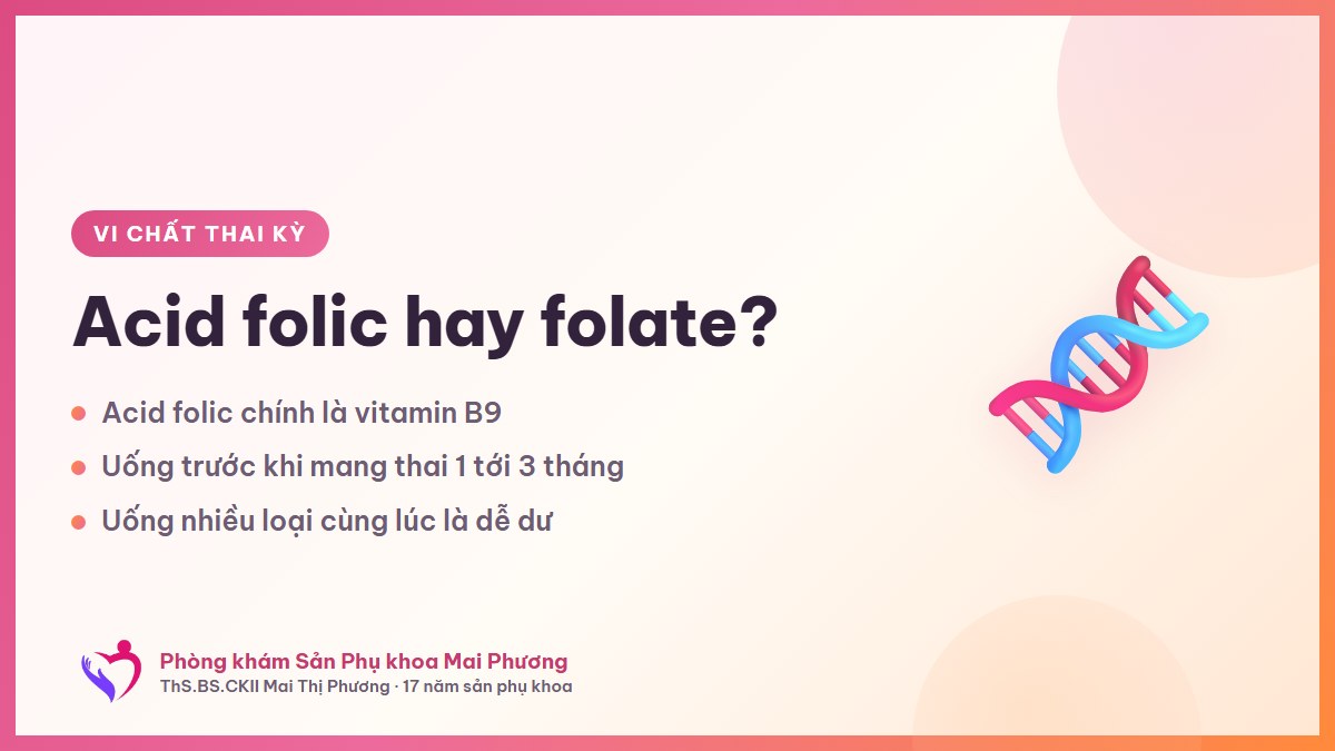 Acid folic hay folate: khác nhau ở đâu, và uống nhiều loại cùng lúc có bị dư không