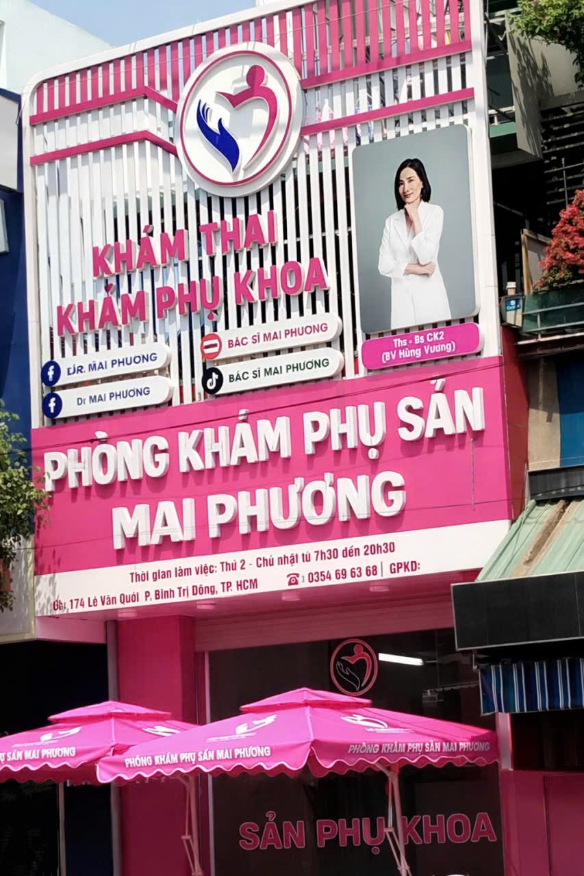 Biển hiệu Phòng khám Sản Phụ khoa Mai Phương