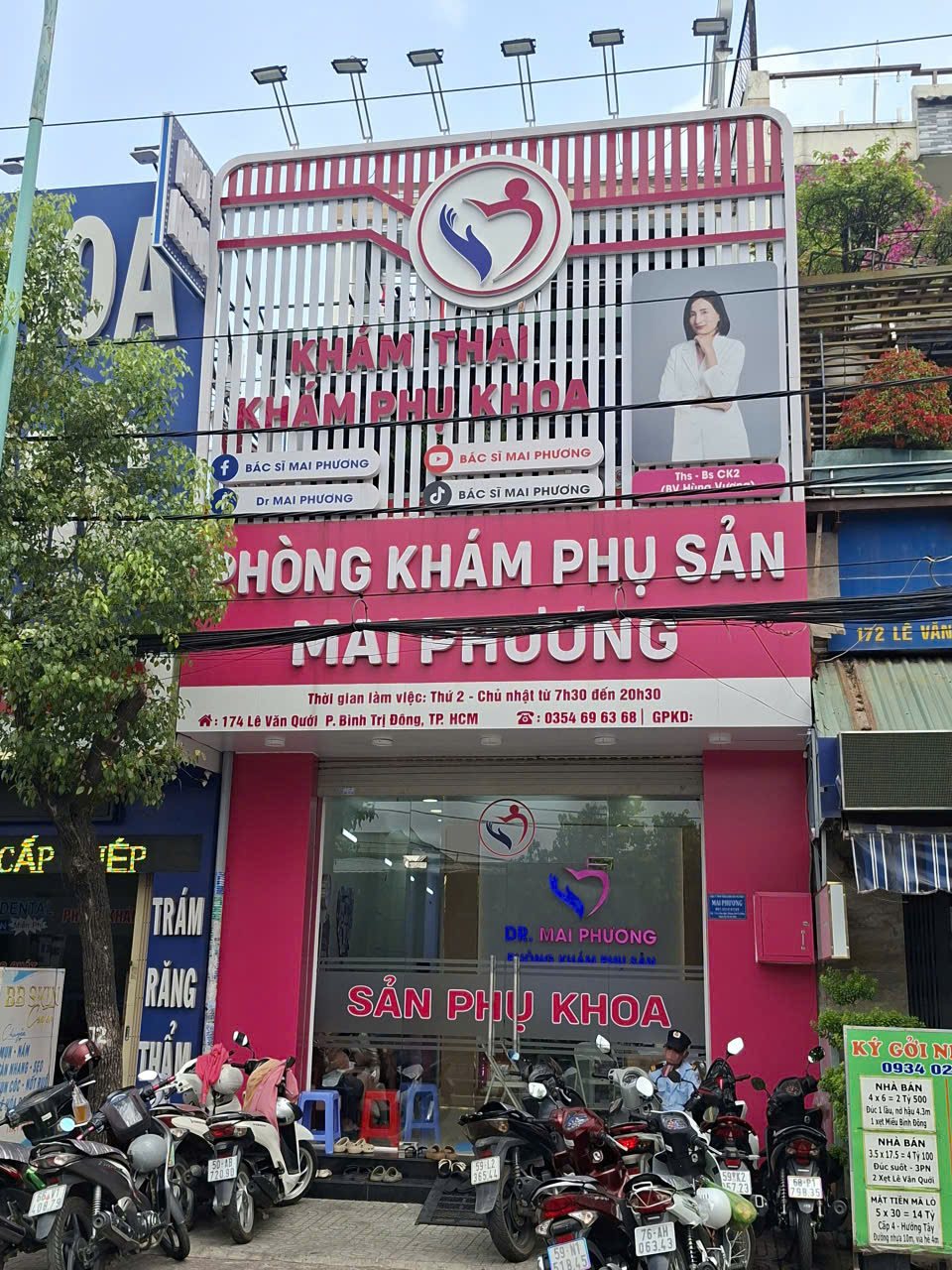 Mặt tiền Phòng khám Sản Phụ khoa Mai Phương, 174 Lê Văn Quới, TP.HCM