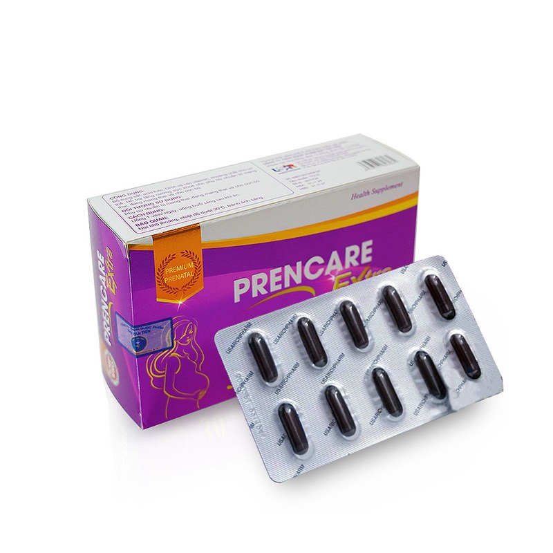Prencare Extra bổ sung sắt, folic, DHA/EPA cho bà bầu